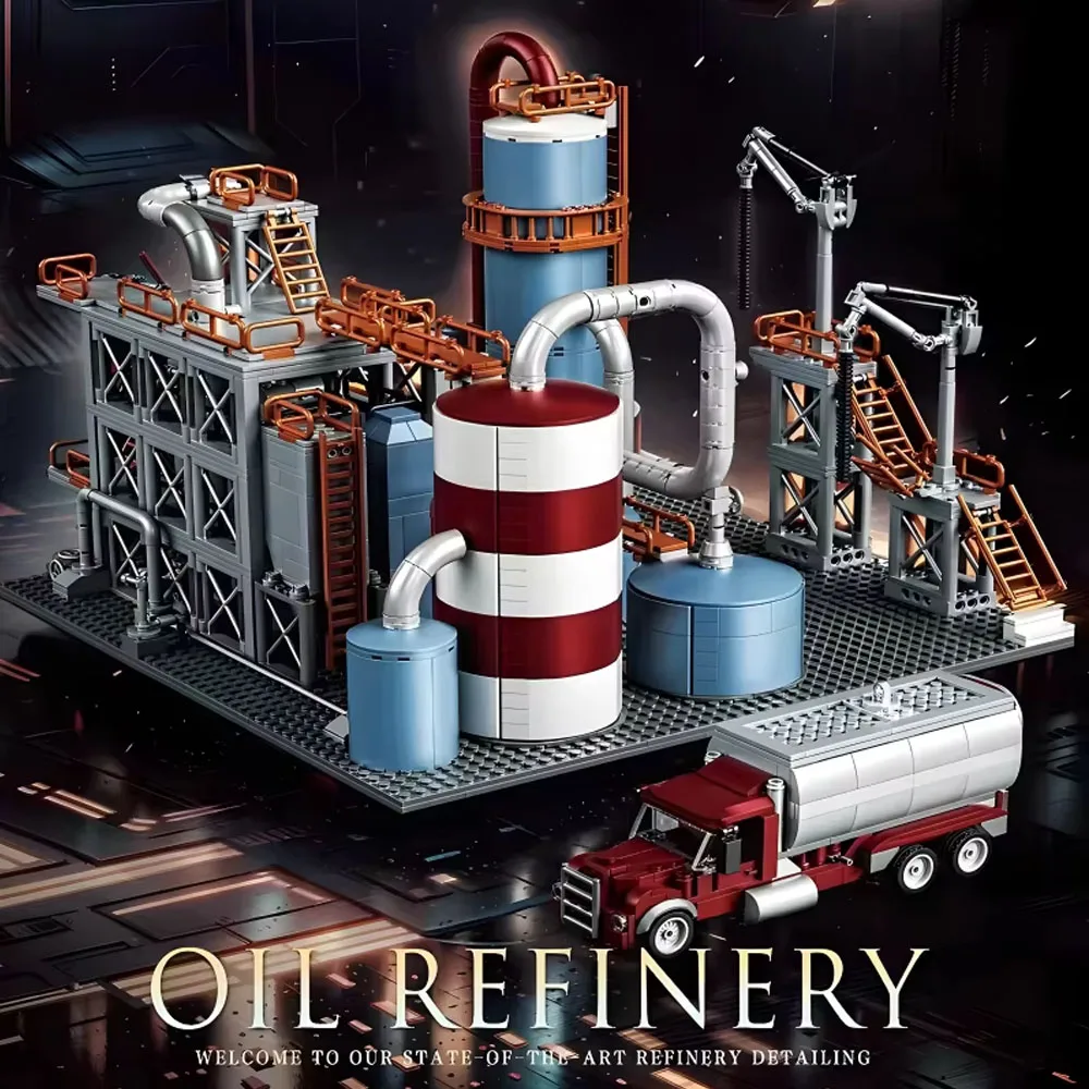 MOC City Street View Building Blocks Oil Refinery Chemical Factory Transport Station Model Construction Bricks Toys Kids Gifts
MOC City Street View Building Blocks Oil Refinery Chemical Factory Transport Station Model Construction Bricks Toys Kids Gifts