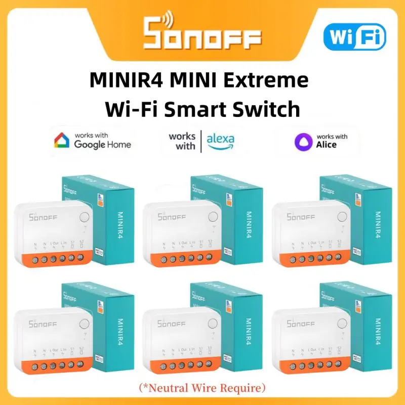 SONOFF MINIR4 MINI Extreme Wi-Fi Smart Switch 1-10 шт. Съемный релейный режим Smart Scene через приложение eWeLink Alexa Google Home Alice
SONOFF MINIR4 MINI Extreme Wi-Fi Smart Switch 1-10 шт. Съемный релейный режим Smart Scene через приложение eWeLink Alexa Google Home Alice