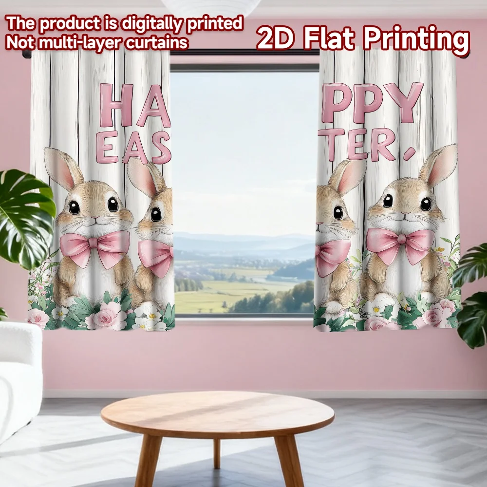 2D flat printing 2pcs Window Curtains Easter Bunnies in Bowties Digital Printed Polyester Drapes Festive Curtains for Festive
2D flat printing 2pcs Window Curtains Easter Bunnies in Bowties Digital Printed Polyester Drapes Festive Curtains for Festive