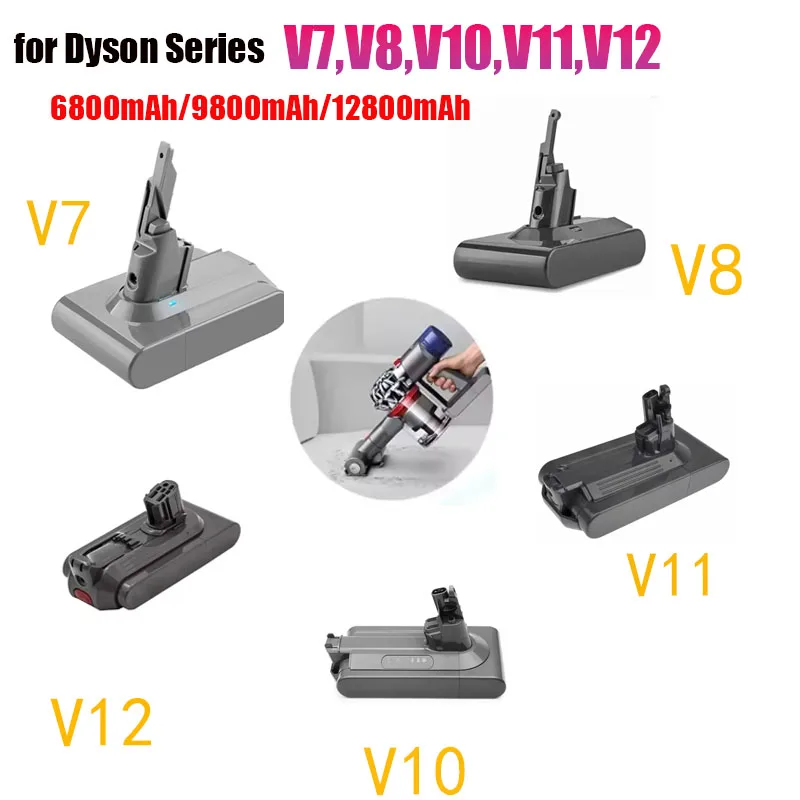 FOR Dyson-V7 V8 V10 V11 V12 Vacuum Cleaner Series New original 21.6V 25.2V 6.8Ah 9.8Ah 12.8Ah Rechargeable Replacement Battery
FOR Dyson-V7 V8 V10 V11 V12 Vacuum Cleaner Series New original 21.6V 25.2V 6.8Ah 9.8Ah 12.8Ah Rechargeable Replacement Battery