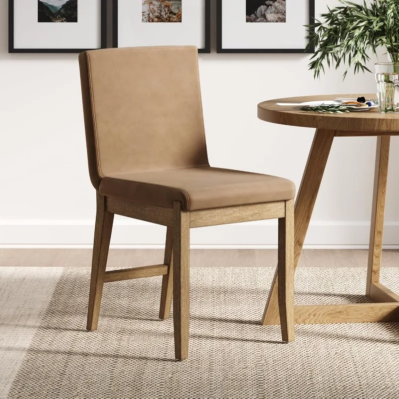 Gracie Modern Dining Chair with Cushion, Upholstered Dining Chair with Solid Wood Frame, Light Brown
Gracie Modern Dining Chair with Cushion, Upholstered Dining Chair with Solid Wood Frame, Light Brown