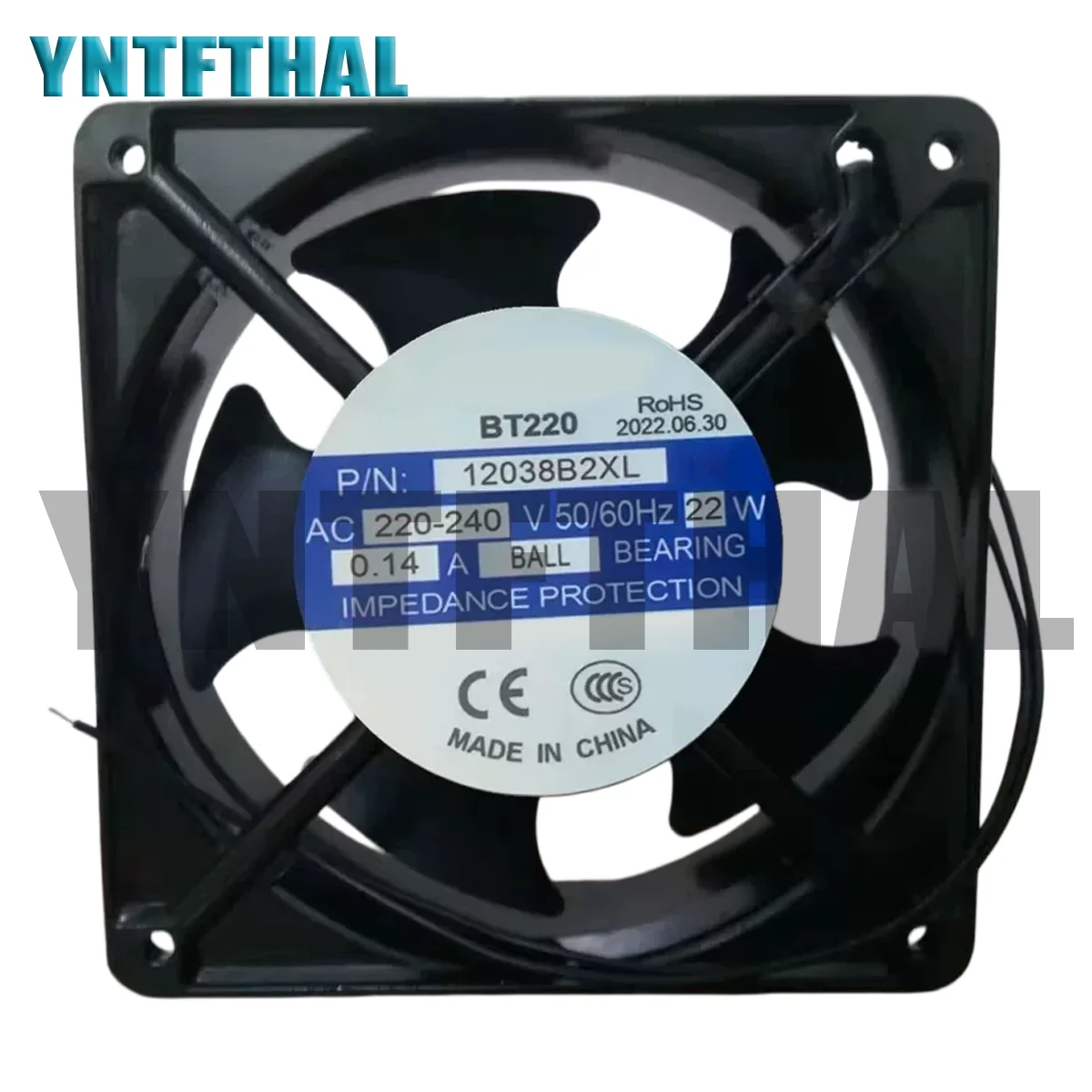 12CM New Fan 12038S2XL BT220 AC220-240V 12038 0.14A 22W 120*120*38MM Square Cooling 2-PIN
12CM New Fan 12038S2XL BT220 AC220-240V 12038 0.14A 22W 120*120*38MM Square Cooling 2-PIN