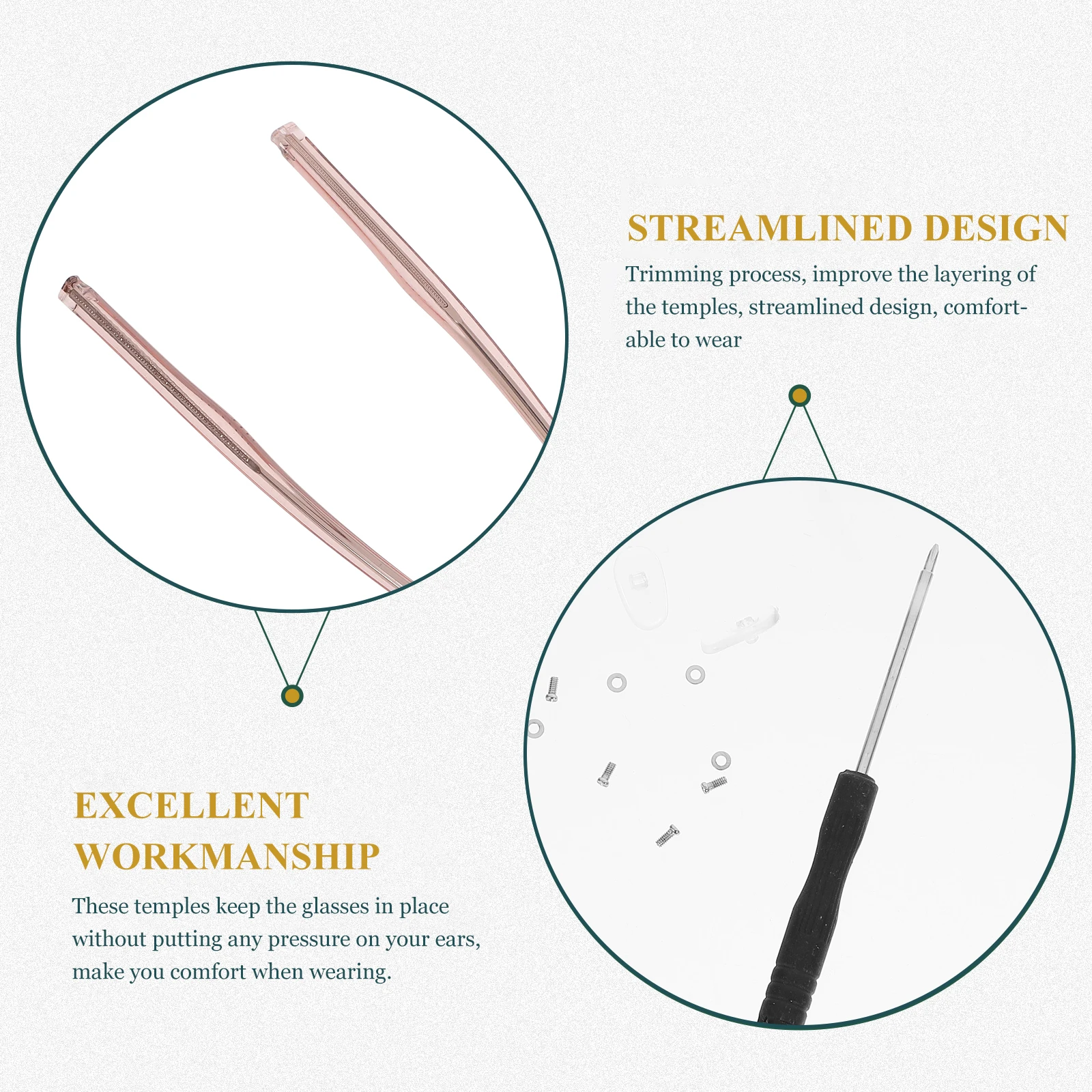 Metal Glasses Arm Replacement Durable Temples Universal Eyeglasses Repair Kit Comfortable Non Pinching Arms Legs For Sunglasses
Metal Glasses Arm Replacement Durable Temples Universal Eyeglasses Repair Kit Comfortable Non Pinching Arms Legs For Sunglasses
