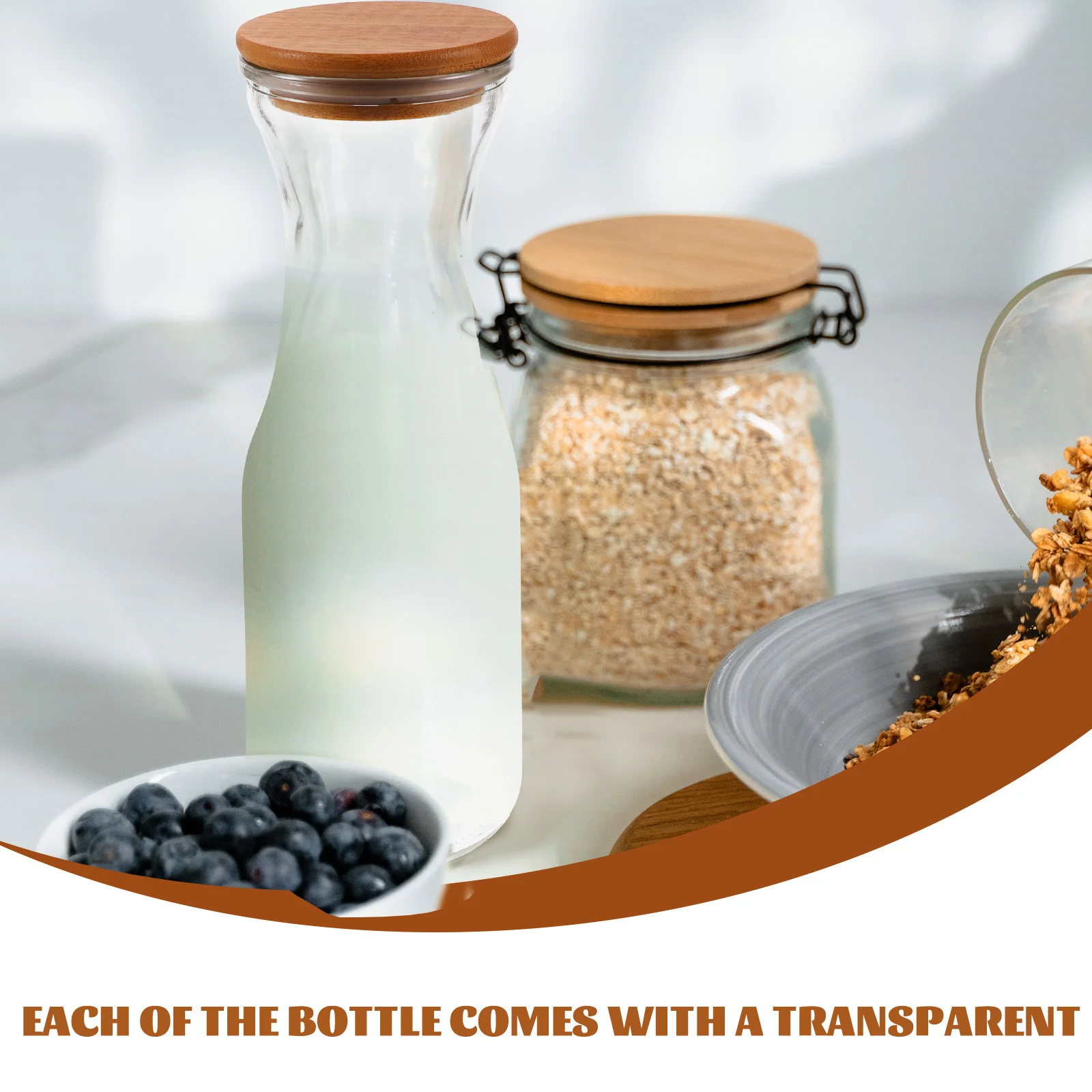 1000ml Clear Glass Milk Bottle Reusable Juice Container Portable Drinkware for Water Tea Coffee Glass Drinking Bottles
1000ml Clear Glass Milk Bottle Reusable Juice Container Portable Drinkware for Water Tea Coffee Glass Drinking Bottles