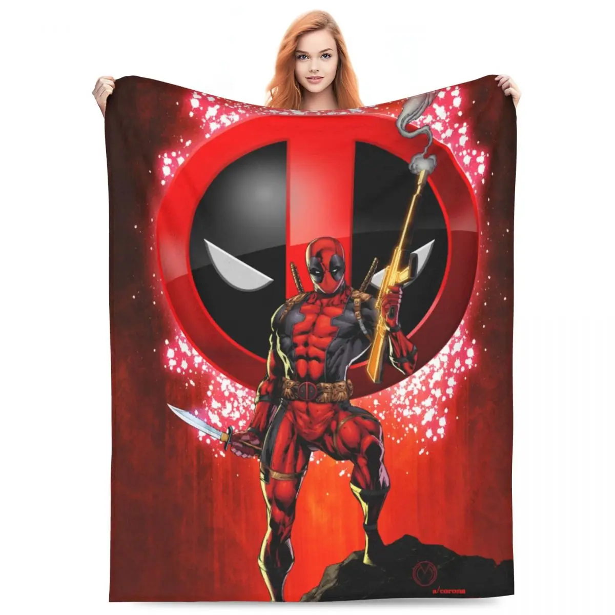 Marvel Deadpool Blanket Travel Flannel Bedding Throws For Couch Chair Warm Soft Custom Quality Bedspread Gift
Marvel Deadpool Blanket Travel Flannel Bedding Throws For Couch Chair Warm Soft Custom Quality Bedspread Gift