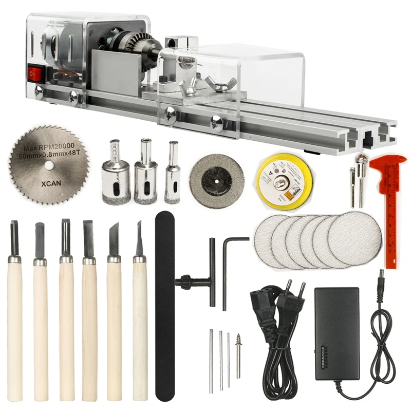 New Mini Lathe Machine DIY Woodworking Wood Lathe Milling Machine Grinding Polishing Beads Drill Rotary Tool Set EU Plug
New Mini Lathe Machine DIY Woodworking Wood Lathe Milling Machine Grinding Polishing Beads Drill Rotary Tool Set EU Plug