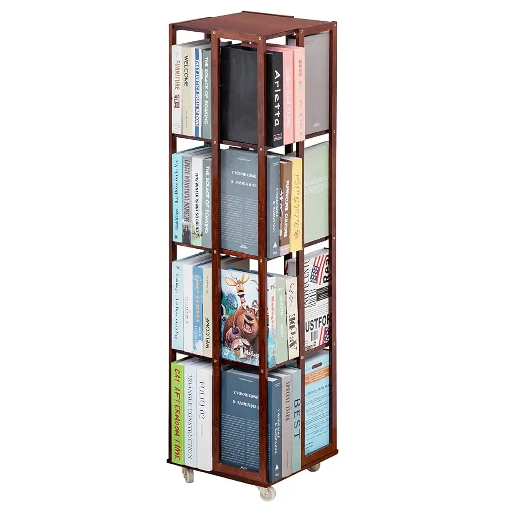 5 Tier Rolling Bookcase, Bamboo 360 Rotating Bookshelf, Freestanding Storage Organizer Holder Book Ra With Wheels For Bedroom,
5 Tier Rolling Bookcase, Bamboo 360 Rotating Bookshelf, Freestanding Storage Organizer Holder Book Ra With Wheels For Bedroom,