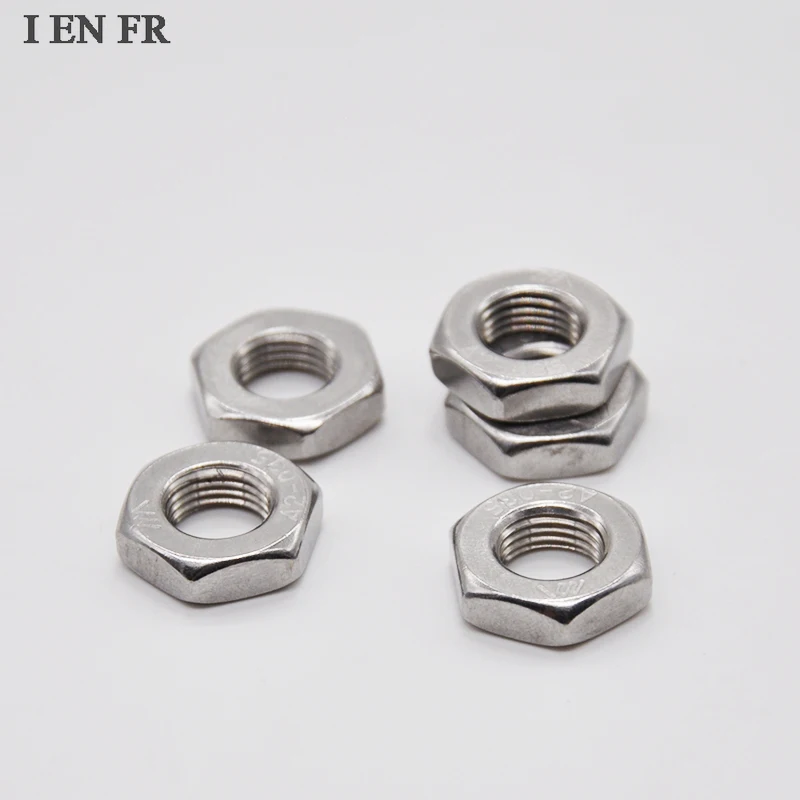 5/20Pcs GB6173 DIN439 M6-M20 SUS304 Stainless Steel Hexagon Thin Nuts Chamfered with Fine Pitch Thread M8 M10 M12 M14
5/20Pcs GB6173 DIN439 M6-M20 SUS304 Stainless Steel Hexagon Thin Nuts Chamfered with Fine Pitch Thread M8 M10 M12 M14