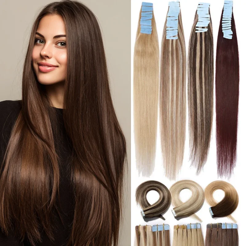 Expedited Shipping 20pcs/pack 100% Human Hair Tape In Extensions 12-26 Inch Wholesale Price For Bulk Buyers
Expedited Shipping 20pcs/pack 100% Human Hair Tape In Extensions 12-26 Inch Wholesale Price For Bulk Buyers
