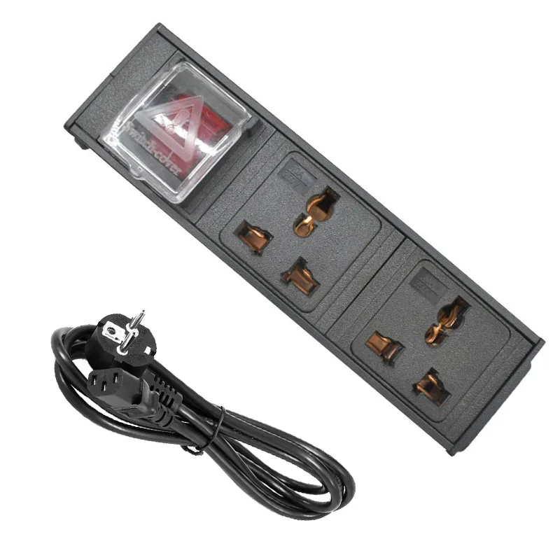 PDU power strip 10A Universal socket 2AC socket Network Cabinet Rack Aluminum alloy UK/US/AU/EU/ PLUG IEC-C14 port
PDU power strip 10A Universal socket 2AC socket Network Cabinet Rack Aluminum alloy UK/US/AU/EU/ PLUG IEC-C14 port