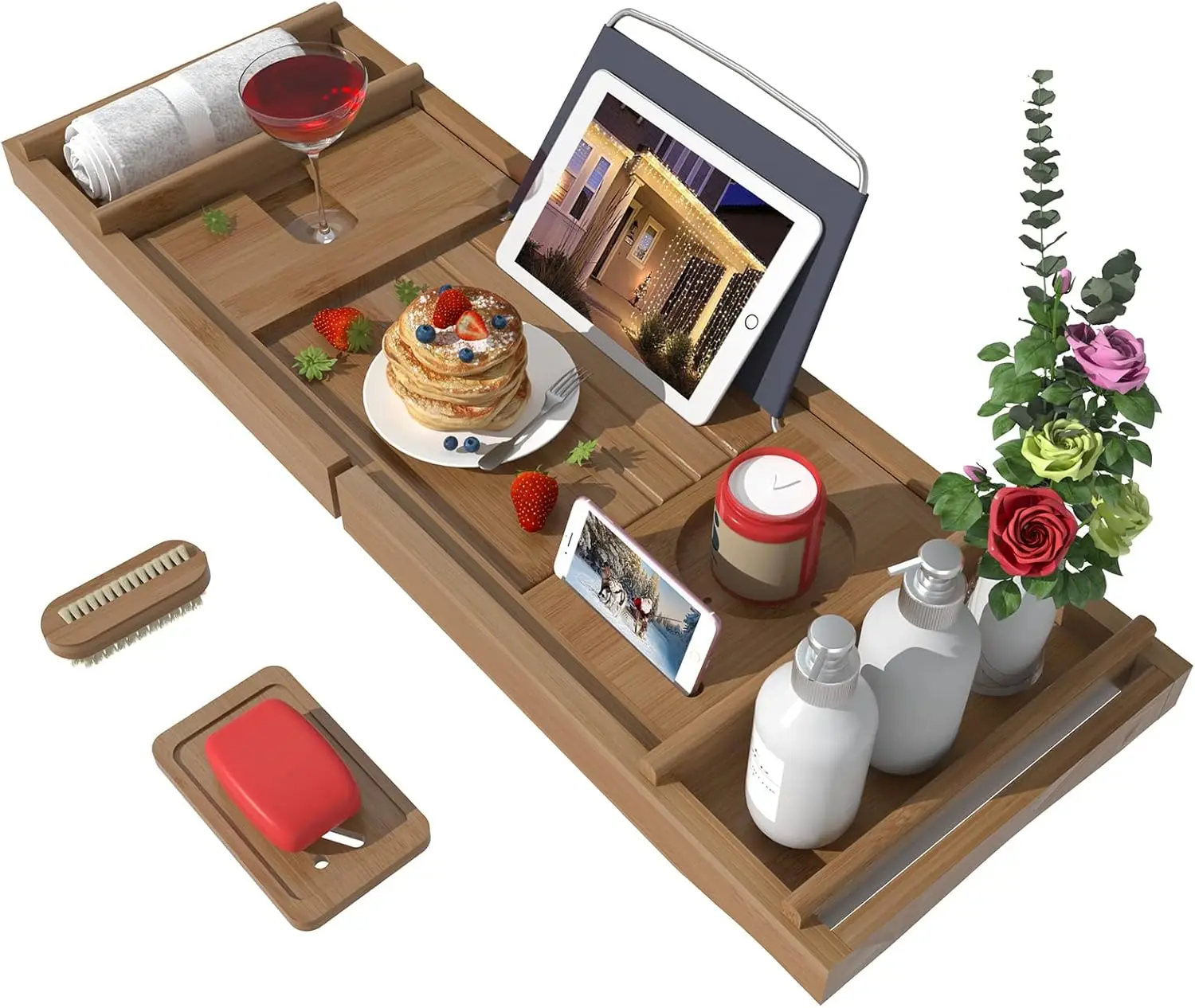h Caddy Tray For Bathtub - Bamboo Adjustable Organizer Tray For Bathroom With Free Soap Dish Suitable For Luxury Spa Or
h Caddy Tray For Bathtub - Bamboo Adjustable Organizer Tray For Bathroom With Free Soap Dish Suitable For Luxury Spa Or