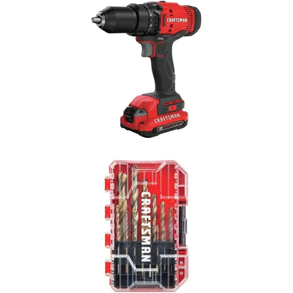 Аккумуляторный шуруповерт 20В с набором из 14 насадок
Аккумуляторный шуруповерт 20В с набором из 14 насадок