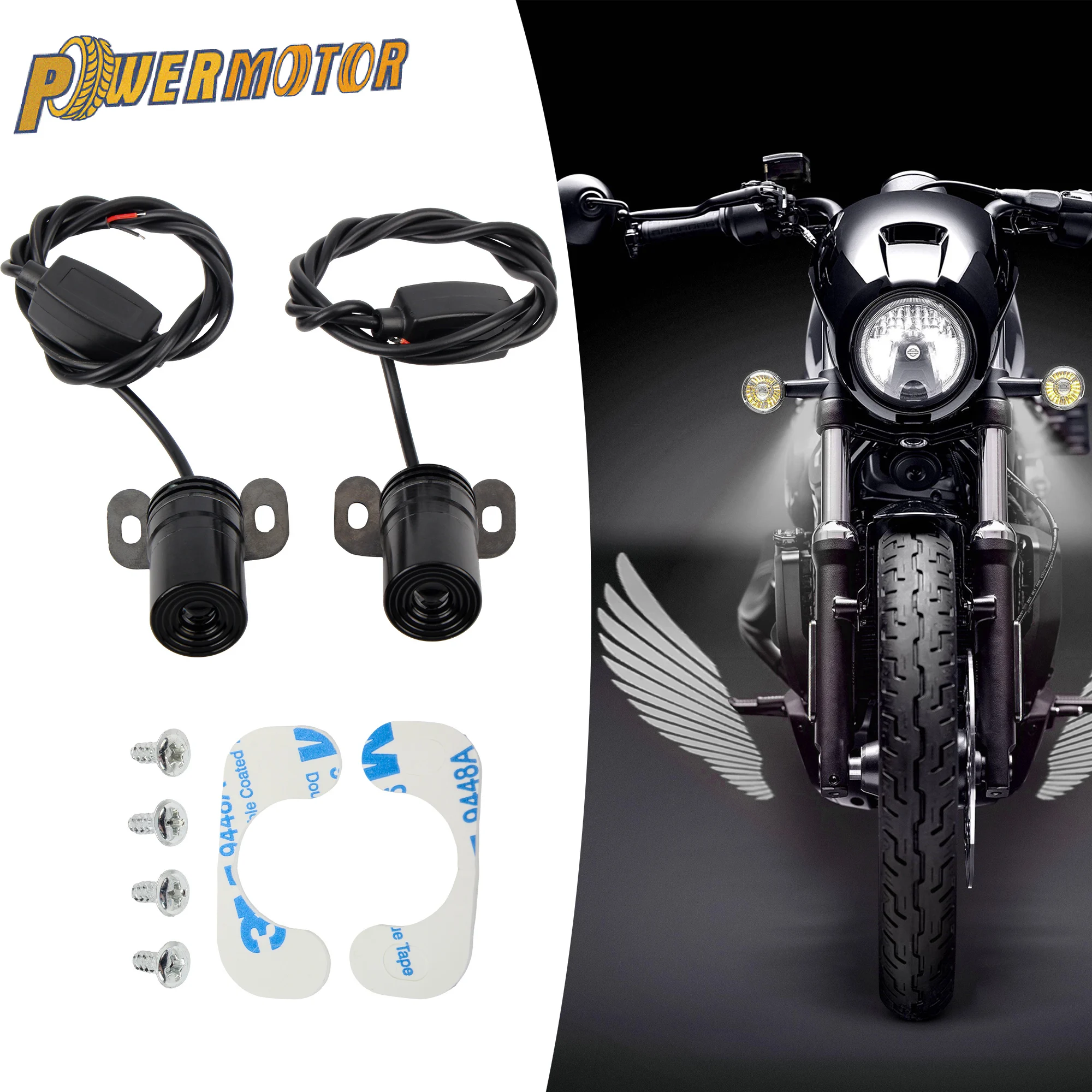 2Pcs Universal Motorcycle LED Underbody Light Projector Angel Wings Light For Scooter Cafe Racer ADV ATV Motocross Modification
2Pcs Universal Motorcycle LED Underbody Light Projector Angel Wings Light For Scooter Cafe Racer ADV ATV Motocross Modification