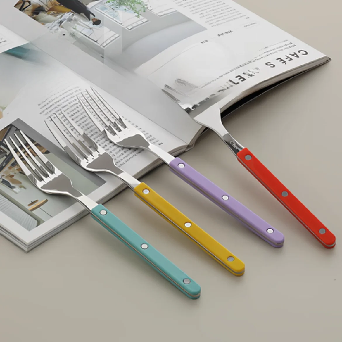 Korean Sle Cher Dining Fork Food ade 304 Stainl Steel PC Handle Large Fork Small Pub Ins Sle Western Cutlery Set
Korean Sle Cher Dining Fork Food ade 304 Stainl Steel PC Handle Large Fork Small Pub Ins Sle Western Cutlery Set