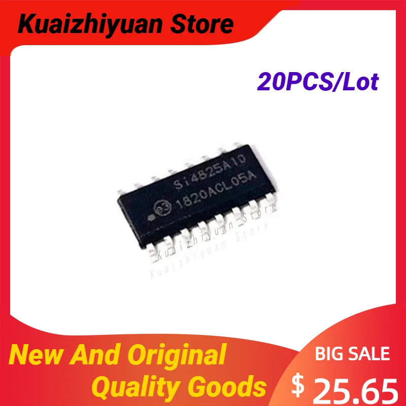 20PCS/Lot New And Original SI4825-A10-CSR SI4825-A10 SI4825A10 SI4825 SSOP-16 FR Chip Quality Goods
20PCS/Lot New And Original SI4825-A10-CSR SI4825-A10 SI4825A10 SI4825 SSOP-16 FR Chip Quality Goods