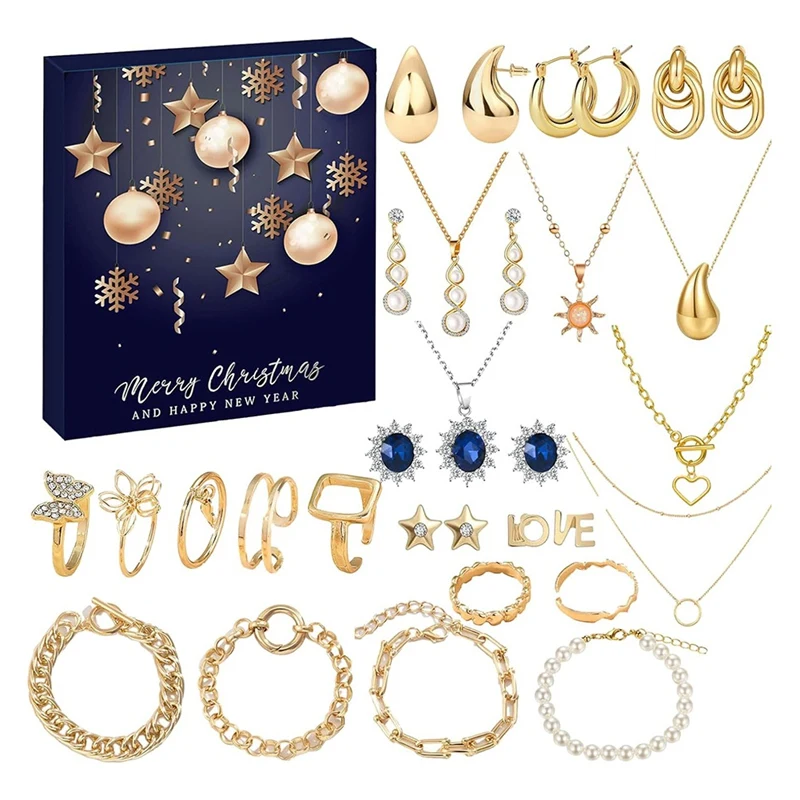 ABP-Advent Calendar Advent Calendar Jewellery Women With 24 Surprises Christmasgift Women's Jewellery Set
ABP-Advent Calendar Advent Calendar Jewellery Women With 24 Surprises Christmasgift Women's Jewellery Set