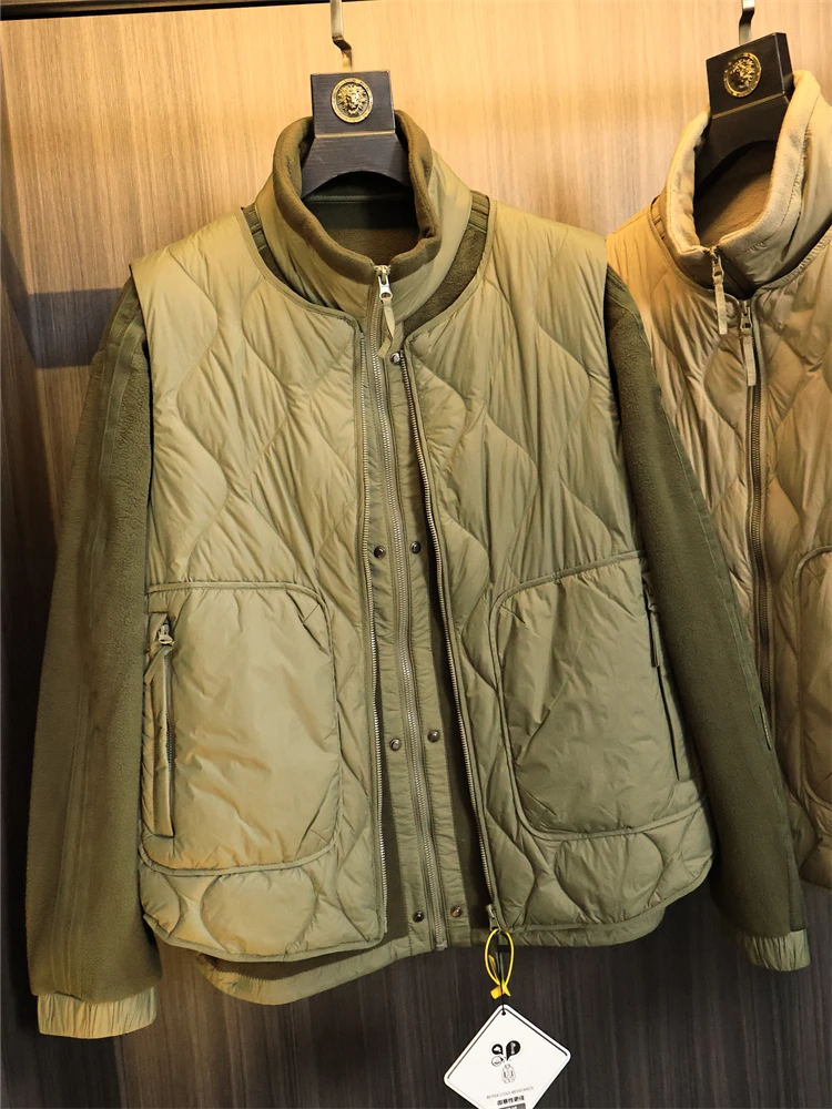 Мужская однотонная зимняя куртка на белом гусином пуху, теплая верхняя одежда, жилет, одноразовая модная городская куртка обычной длины
Мужская однотонная зимняя куртка на белом гусином пуху, теплая верхняя одежда, жилет, одноразовая модная городская куртка обычной длины