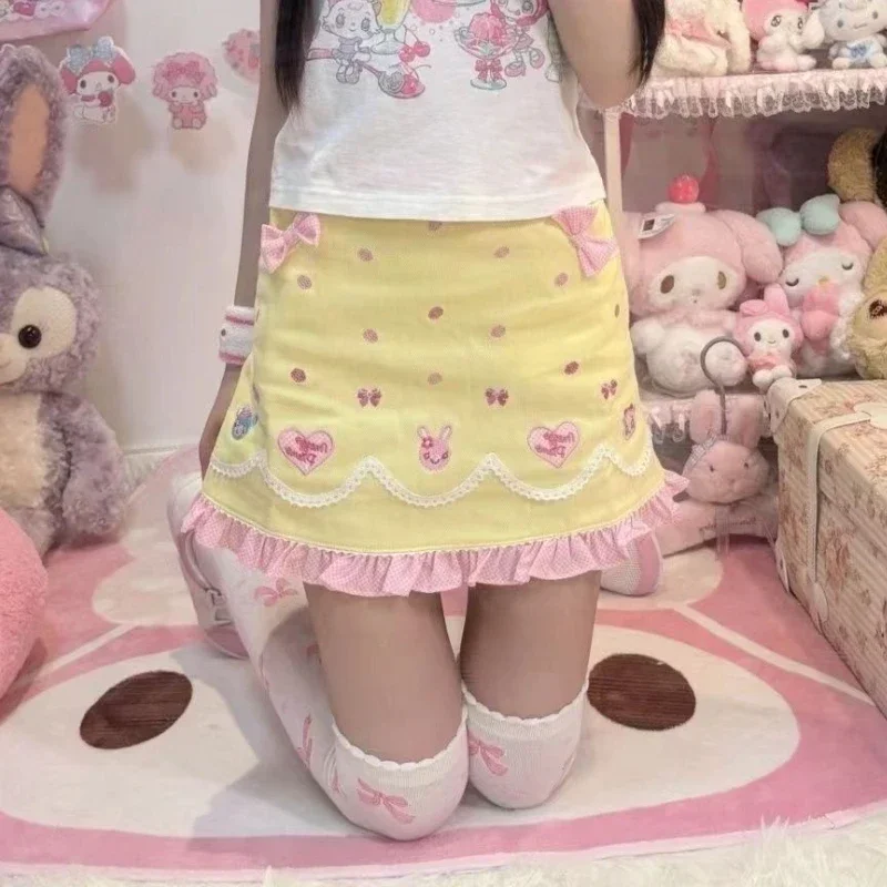 2024 Japan Aesthetic Slim Sweet Cute Cake Skirt Fairy Cartoon Print Patchwork Lace Women Jupe Sweet Bow Ruffled Y2k Style Faldas
2024 Japan Aesthetic Slim Sweet Cute Cake Skirt Fairy Cartoon Print Patchwork Lace Women Jupe Sweet Bow Ruffled Y2k Style Faldas