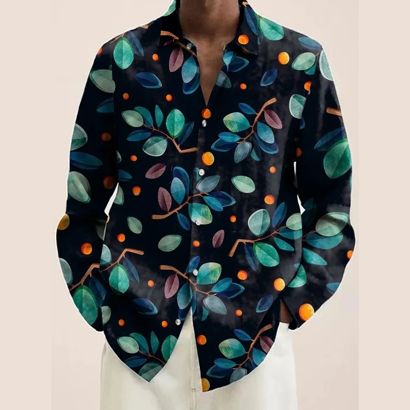 Vintage Plants Flowers Print Men's Shirts Casual Single-Breasted Blouses Long Sleeve Shirt Streetwear Lapel Tops Men Clothing
Vintage Plants Flowers Print Men's Shirts Casual Single-Breasted Blouses Long Sleeve Shirt Streetwear Lapel Tops Men Clothing