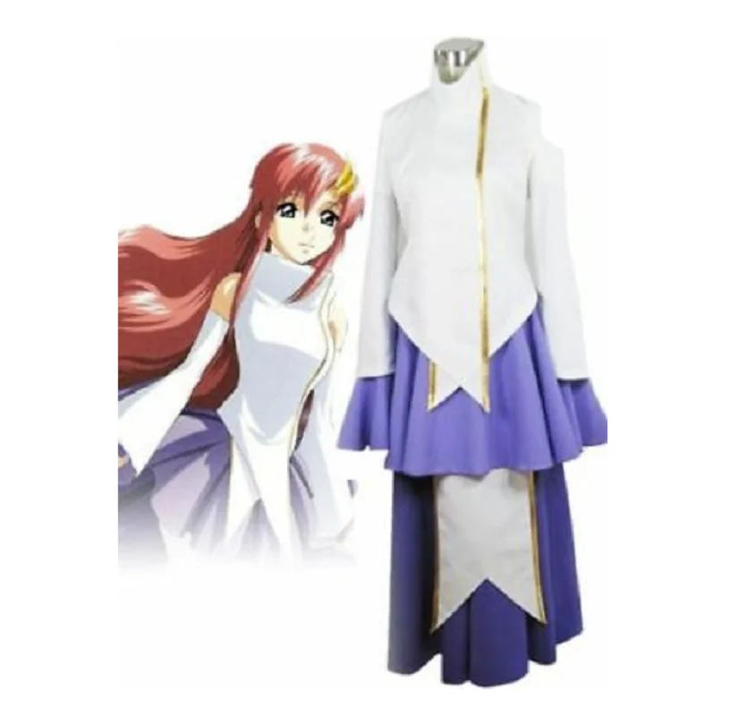 Hot selling new Lacus Clyne singing uniform animation Cosplay clothing customization
Hot selling new Lacus Clyne singing uniform animation Cosplay clothing customization