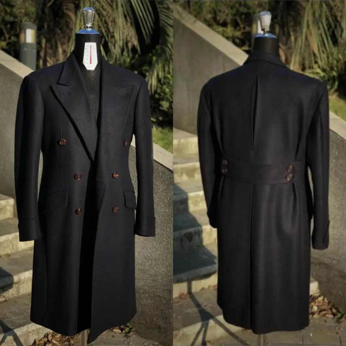 Black Tweed Woolen Man Blend Coat Long Outwaer Custom Made Double Breasted Overcoat Navy Blue Men's Suit Jackets Fit Slim
Black Tweed Woolen Man Blend Coat Long Outwaer Custom Made Double Breasted Overcoat Navy Blue Men's Suit Jackets Fit Slim