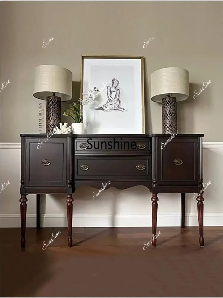 American solid wood retro home entrance cabinet, living room decoration cabinet
American solid wood retro home entrance cabinet, living room decoration cabinet