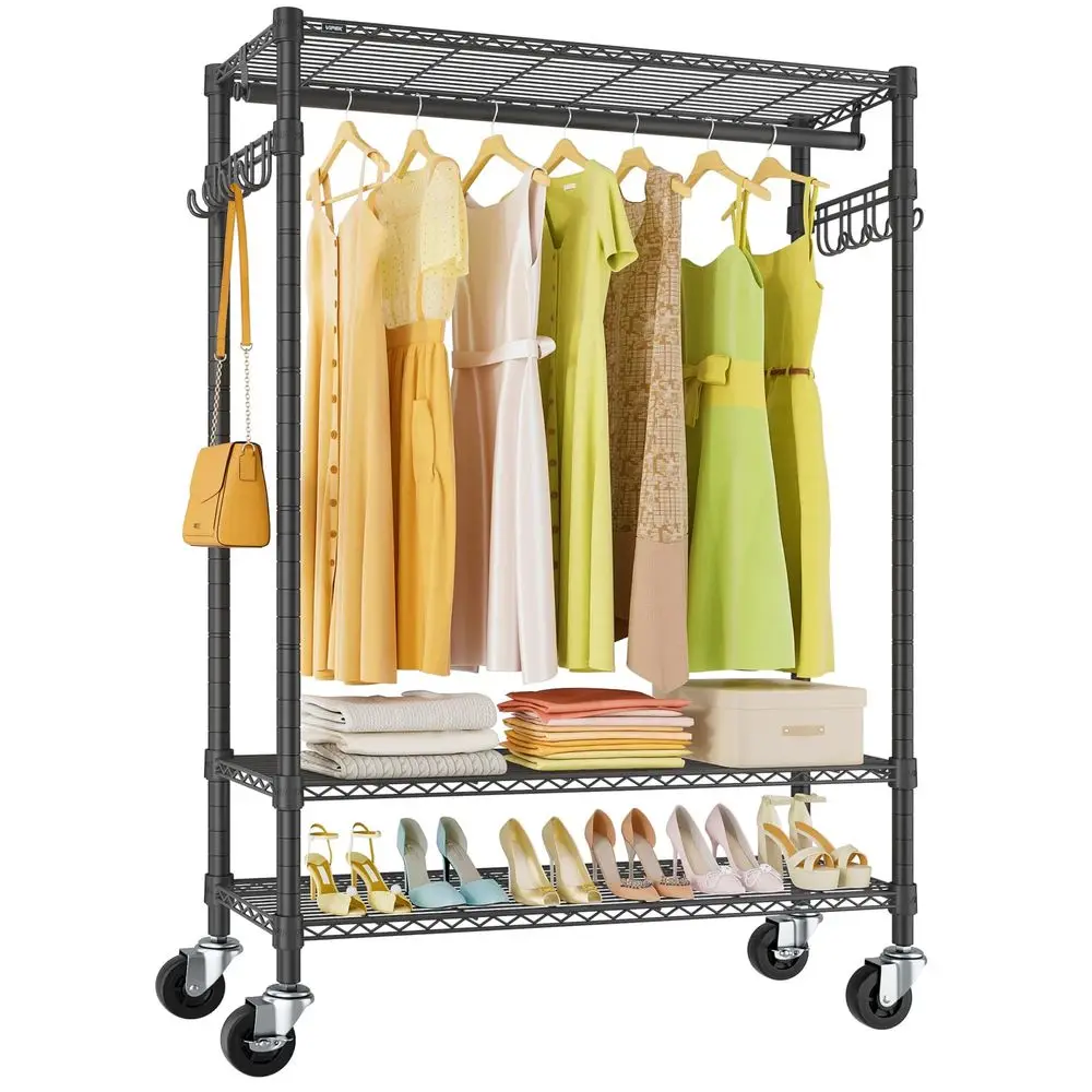 R3 Plus Rolling Clothes Rack with Locking Wheels, Portable Closet for Hanging Clothes Heavy Duty Garment Rack with Adjustable S
R3 Plus Rolling Clothes Rack with Locking Wheels, Portable Closet for Hanging Clothes Heavy Duty Garment Rack with Adjustable S