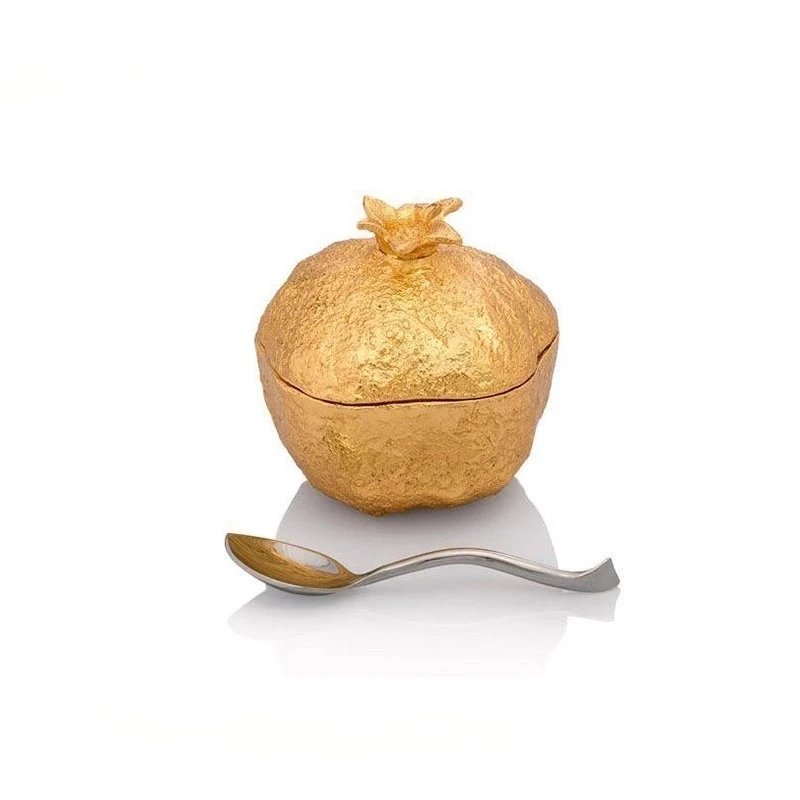 Pomegranate Mini Bowl with Spoon Gold Plated Seasoning Jar Dim Sum Bowl
Pomegranate Mini Bowl with Spoon Gold Plated Seasoning Jar Dim Sum Bowl