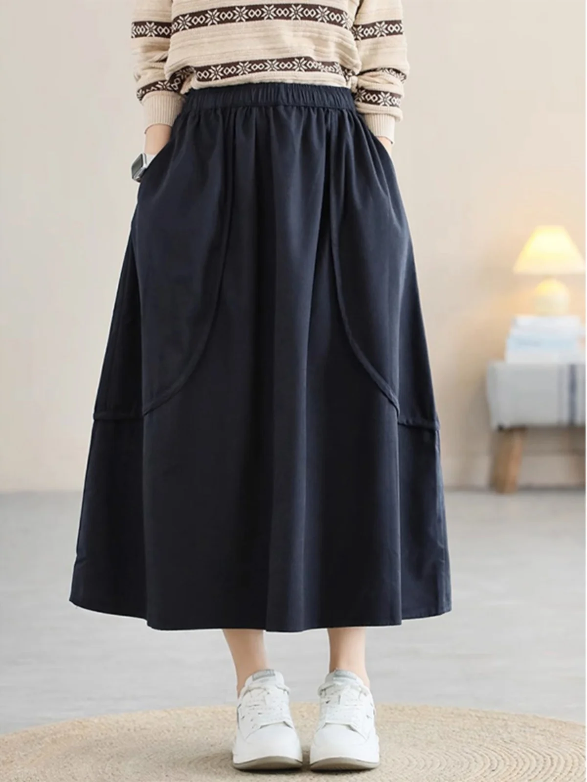 Юбка Flud f, женская свободная эластичная талия для похудения, осень-зима, новая корейская версия, длинный зонтик трапециевидной формы с высокой талией...
Юбка Flud f, женская свободная эластичная талия для похудения, осень-зима, новая корейская версия, длинный зонтик трапециевидной формы с высокой талией...