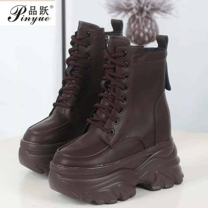 10cm 12cm14CM Microfiber Genuine Leather Women Boots Causal Boot Shoes Motorcycle Ankle Booties Platform Wedge Thick Sol Shoes 3
10cm 12cm14CM Microfiber Genuine Leather Women Boots Causal Boot Shoes Motorcycle Ankle Booties Platform Wedge Thick Sol Shoes 3