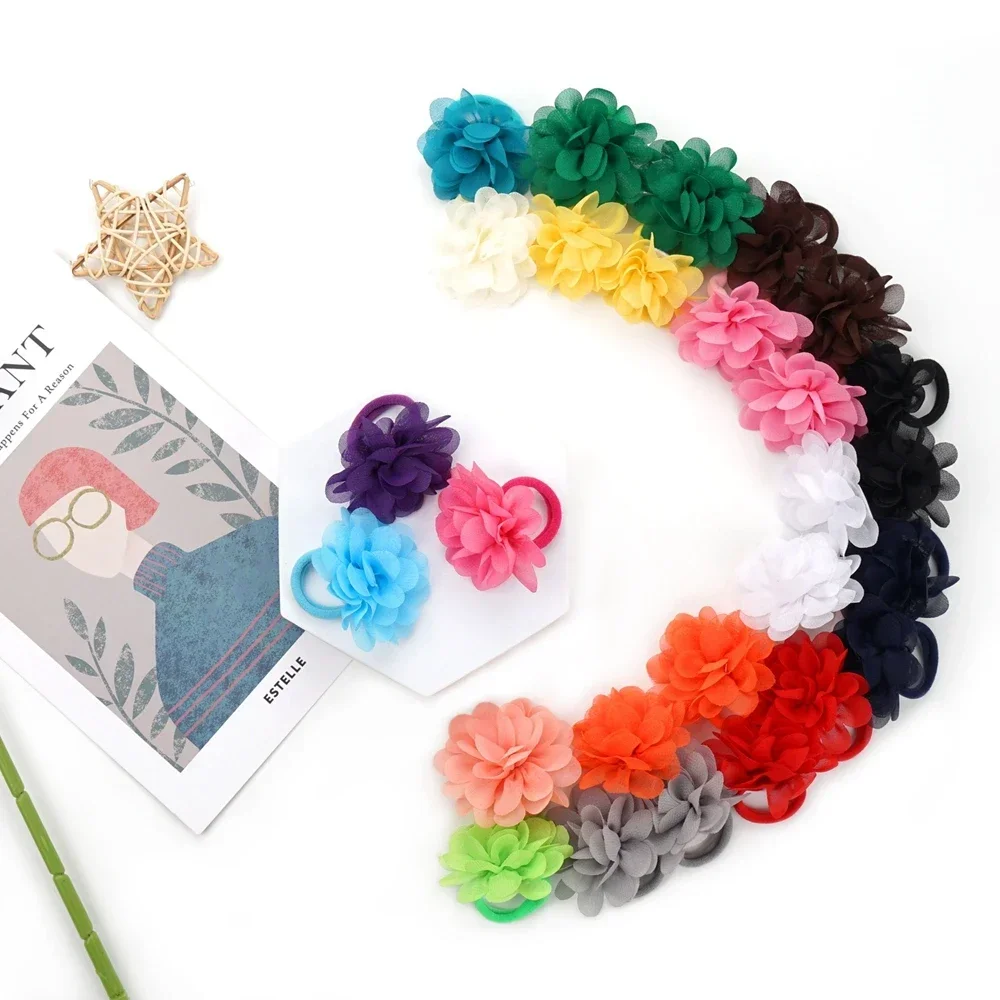 20PCS Solid Color 2" Chiffon Flowers Baby Girls Hair Ties Kids Children Elastic Rope Rubber Band Head Accessories Photo Props
20PCS Solid Color 2" Chiffon Flowers Baby Girls Hair Ties Kids Children Elastic Rope Rubber Band Head Accessories Photo Props