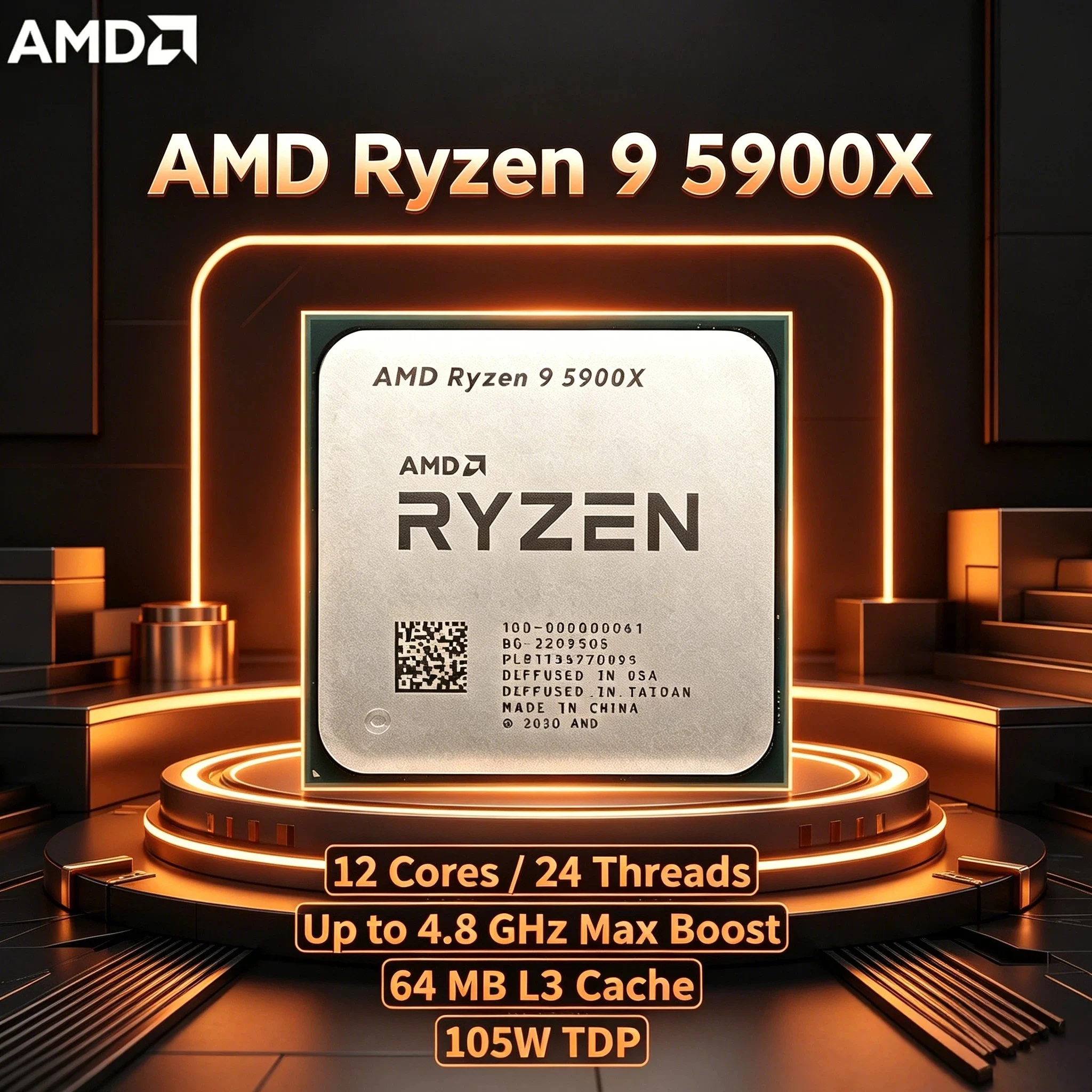 AMD R9 5900X 3.7 4.8GHz 12 Core 24 Thread 7nm AM4 105W TDP Desktop CPU for Gaming Streaming Tray V30 4K Fast Plus Pro Max Ultra
AMD R9 5900X 3.7 4.8GHz 12 Core 24 Thread 7nm AM4 105W TDP Desktop CPU for Gaming Streaming Tray V30 4K Fast Plus Pro Max Ultra