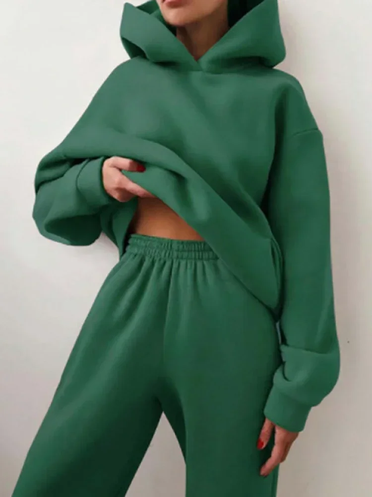 Women Thickened Tracksuit Autumn Winter Warm Hoodies Tops Suits Casual Sweatshirts Jogging Pant Outfits Sweatpants 2 Piece Sets
Women Thickened Tracksuit Autumn Winter Warm Hoodies Tops Suits Casual Sweatshirts Jogging Pant Outfits Sweatpants 2 Piece Sets