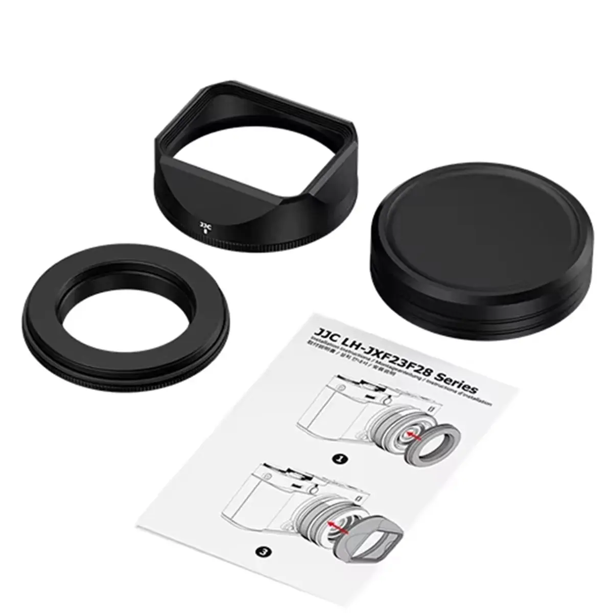 New Square Lens Hood for X-E5 Lens XF 23mm F2.8 R WR, XF 27mm F2.8 R WR Lens Shade with Adapter Ring Cap Cover
New Square Lens Hood for X-E5 Lens XF 23mm F2.8 R WR, XF 27mm F2.8 R WR Lens Shade with Adapter Ring Cap Cover