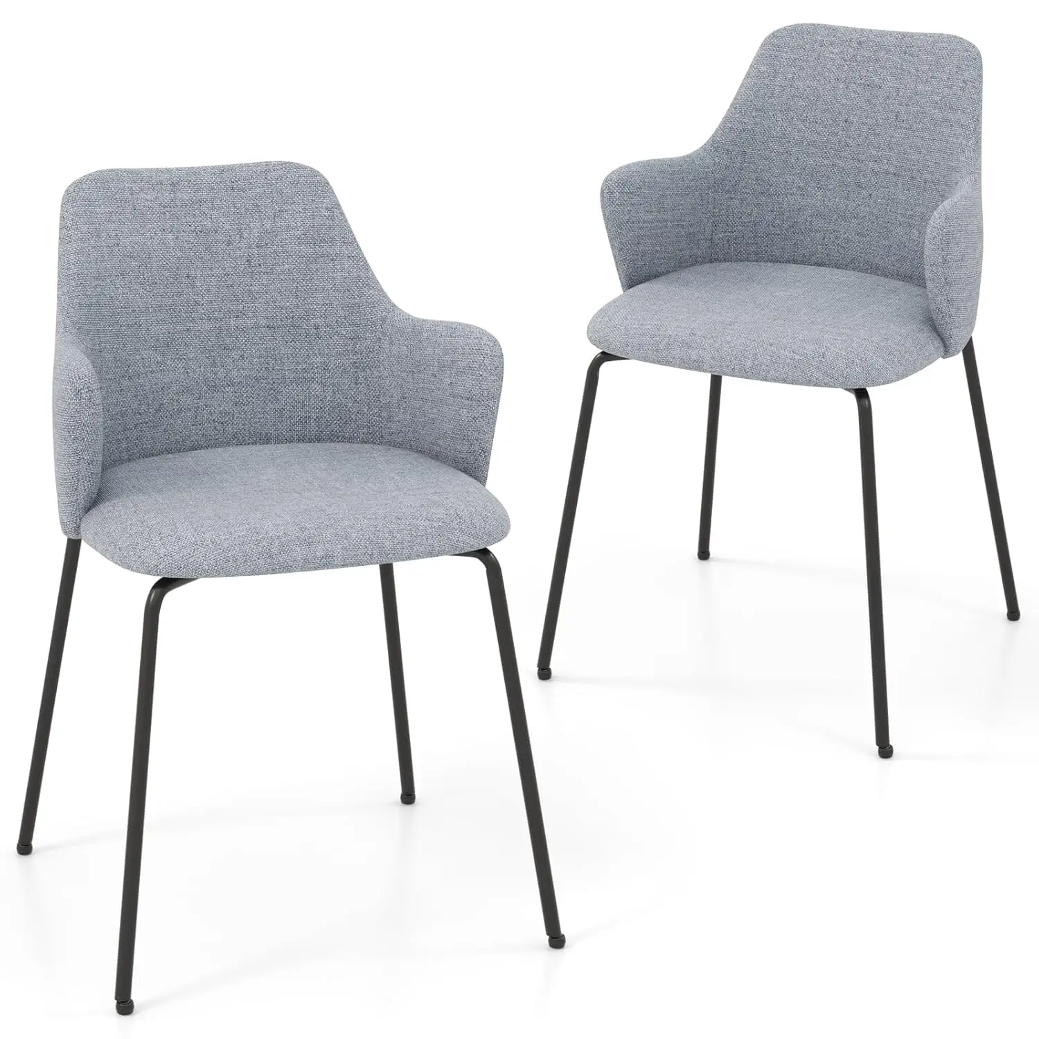 Upholstered Curved Backrest Dining Chairs Set of 2 w/Armrests Wide Seat 330LBS Kitchen Living Room Gray,Customized
Upholstered Curved Backrest Dining Chairs Set of 2 w/Armrests Wide Seat 330LBS Kitchen Living Room Gray,Customized