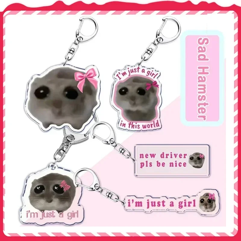 Fun Meme Im Just A Girl Sad Hamster Key Chain Keychains Ring for Accessories Bag Funny Pendant Keyring Jewelry Fans Gifts
Fun Meme Im Just A Girl Sad Hamster Key Chain Keychains Ring for Accessories Bag Funny Pendant Keyring Jewelry Fans Gifts