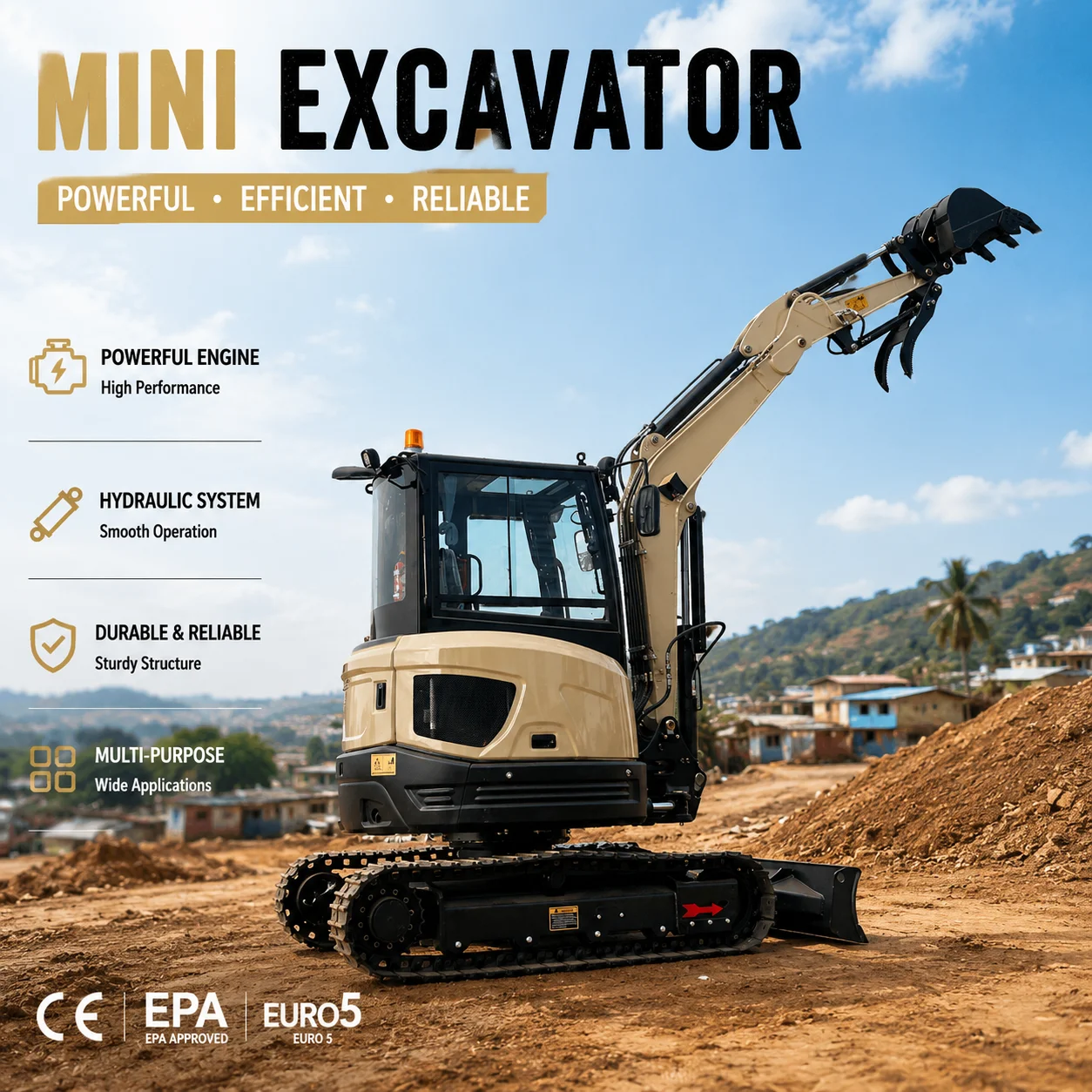 OKW-35U Compact Crawler Excavator 3.5 Ton Hydraulic Mini Excavator for Landscaping Agriculture Projects
OKW-35U Compact Crawler Excavator 3.5 Ton Hydraulic Mini Excavator for Landscaping Agriculture Projects