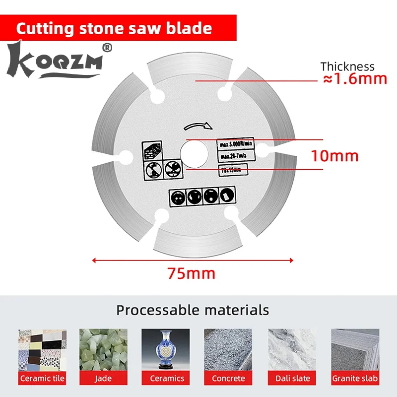 3 " Stone Cutting Disc Mini Saw Blade75mm Diamond Cutting Blad Ceramic Concrete Marble Cutting For Angle Grinder
3 " Stone Cutting Disc Mini Saw Blade75mm Diamond Cutting Blad Ceramic Concrete Marble Cutting For Angle Grinder