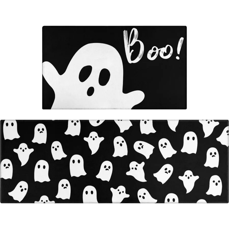 Halloween Kitchen Mat Set of 2Boo Ghost Happy Halloween Floor Mats and Rugs Non Skid Washable for Kitchen Home Decor Halloween
Halloween Kitchen Mat Set of 2Boo Ghost Happy Halloween Floor Mats and Rugs Non Skid Washable for Kitchen Home Decor Halloween