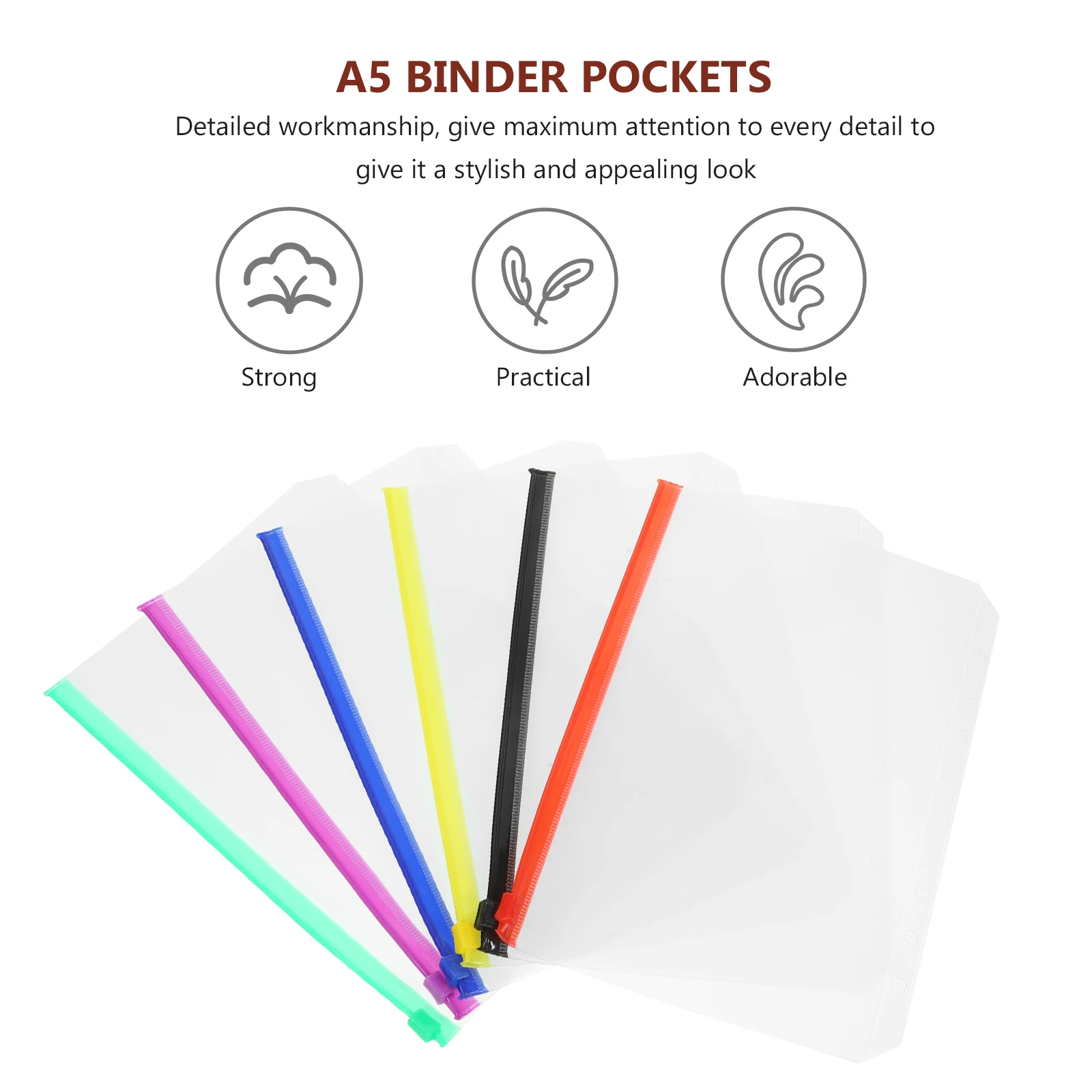 12pcs A6 PVC Binder Zipper Pockets Lightweight Notebook Storage File Holder Pens Glue Sticks Erasers Loose Leaf Bag
12pcs A6 PVC Binder Zipper Pockets Lightweight Notebook Storage File Holder Pens Glue Sticks Erasers Loose Leaf Bag