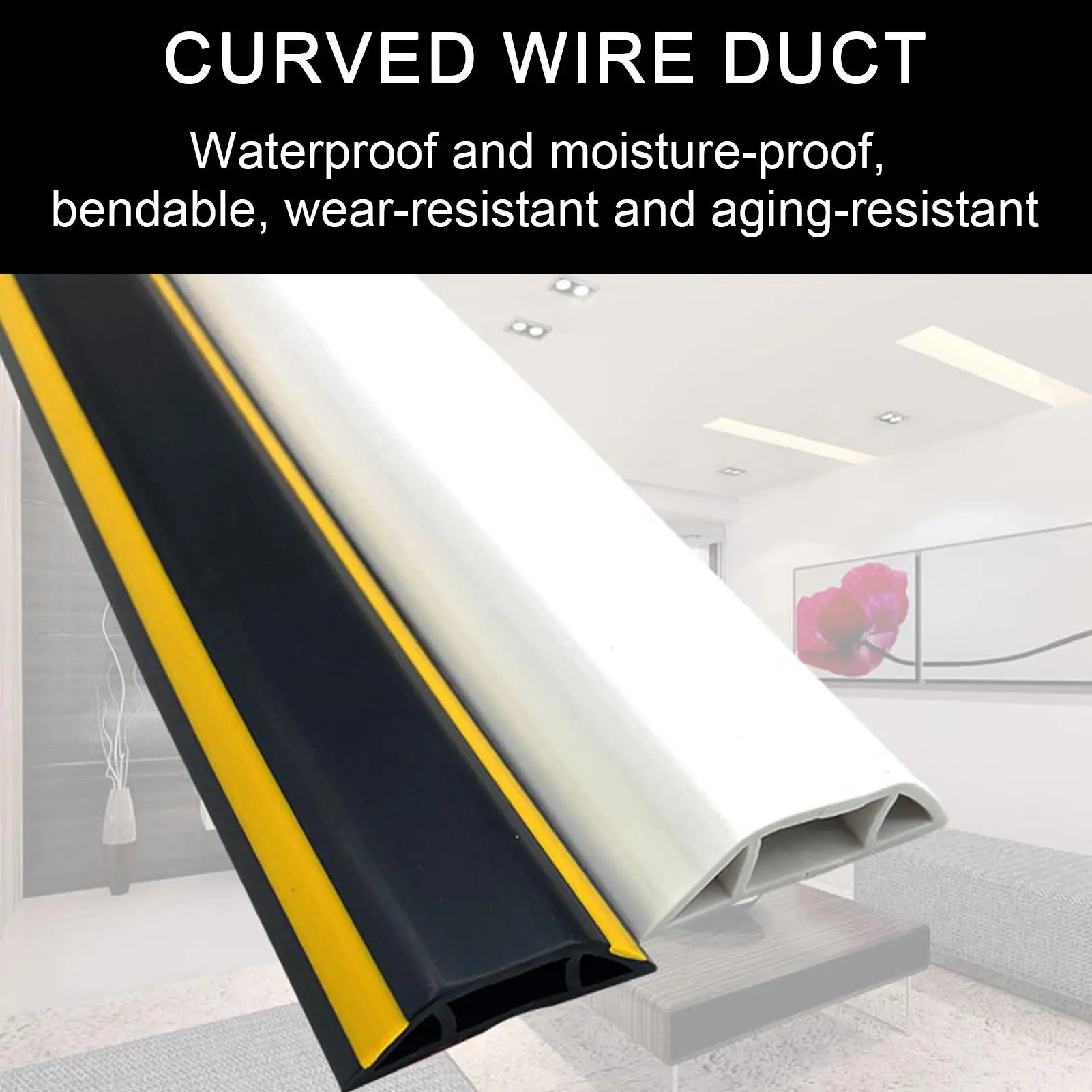 Floor Cable Cover PVC Anti-extrusion Cord Protector Self-Adhesive Power Cable Protector Cable Cover Hider Covers Wire Organizer
Floor Cable Cover PVC Anti-extrusion Cord Protector Self-Adhesive Power Cable Protector Cable Cover Hider Covers Wire Organizer