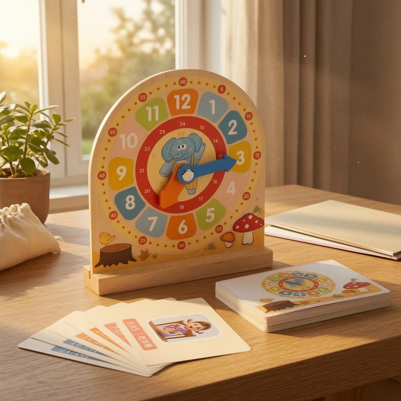 Wooden Clock Calendar Toy Colorful Educational Calendar Board Children's Clock Board Printed Graphics Kids Study Tool
Wooden Clock Calendar Toy Colorful Educational Calendar Board Children's Clock Board Printed Graphics Kids Study Tool