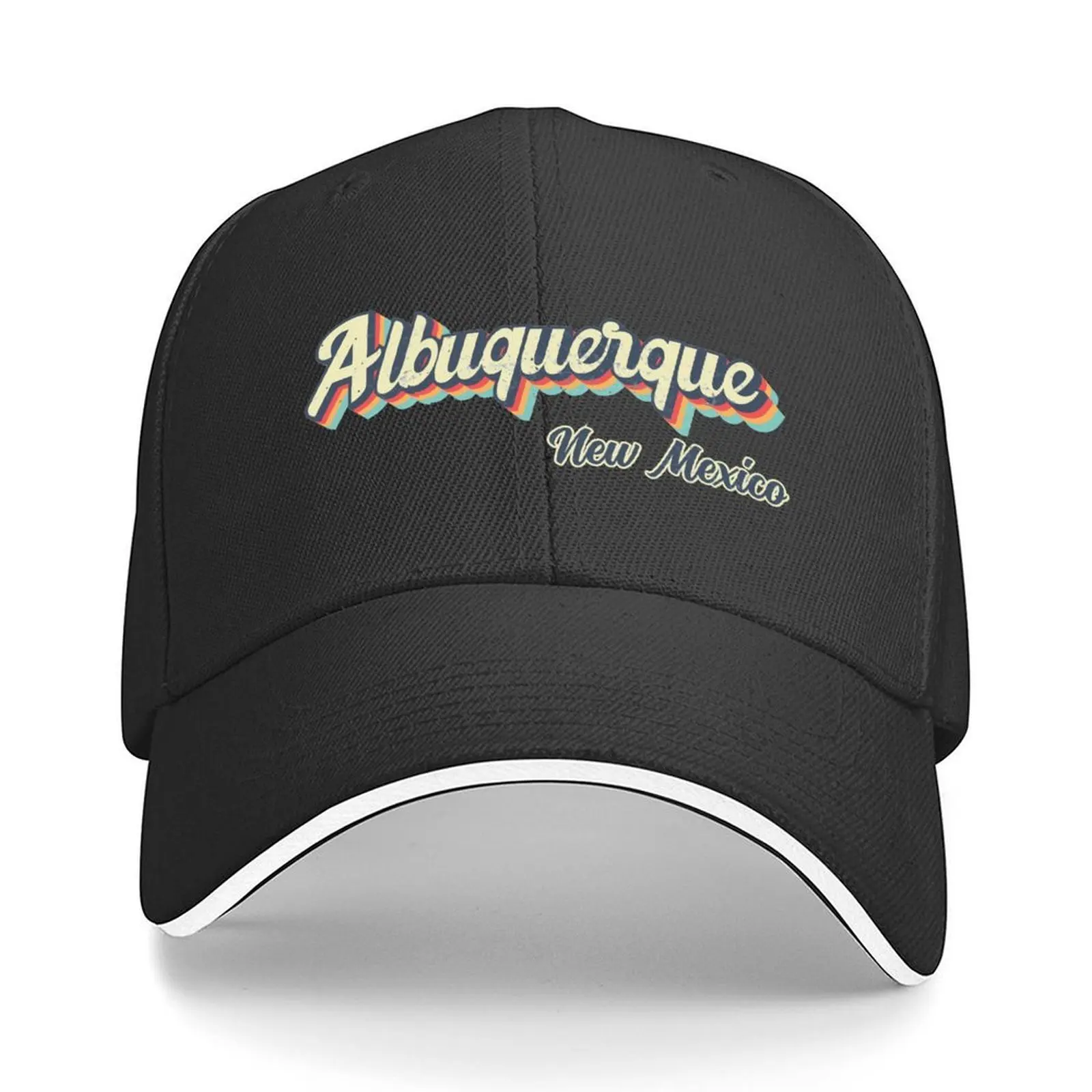 Albuquerque city New Mexico Retro Vintage 70s rainbow Baseball Cap Unique hats Vintage Golf western Hat Mens Caps Women's
Albuquerque city New Mexico Retro Vintage 70s rainbow Baseball Cap Unique hats Vintage Golf western Hat Mens Caps Women's