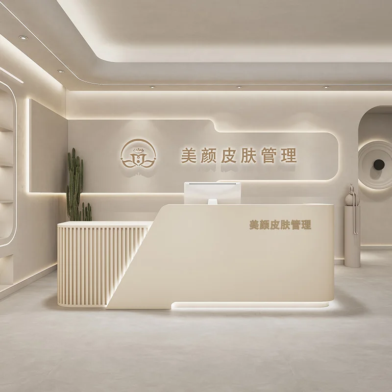 Counter Store Showcase Reception Desk Luxury Curved Wooden Podium Stand Aesthetic Furniture Executive Recepcion Mostrador Small
Counter Store Showcase Reception Desk Luxury Curved Wooden Podium Stand Aesthetic Furniture Executive Recepcion Mostrador Small
