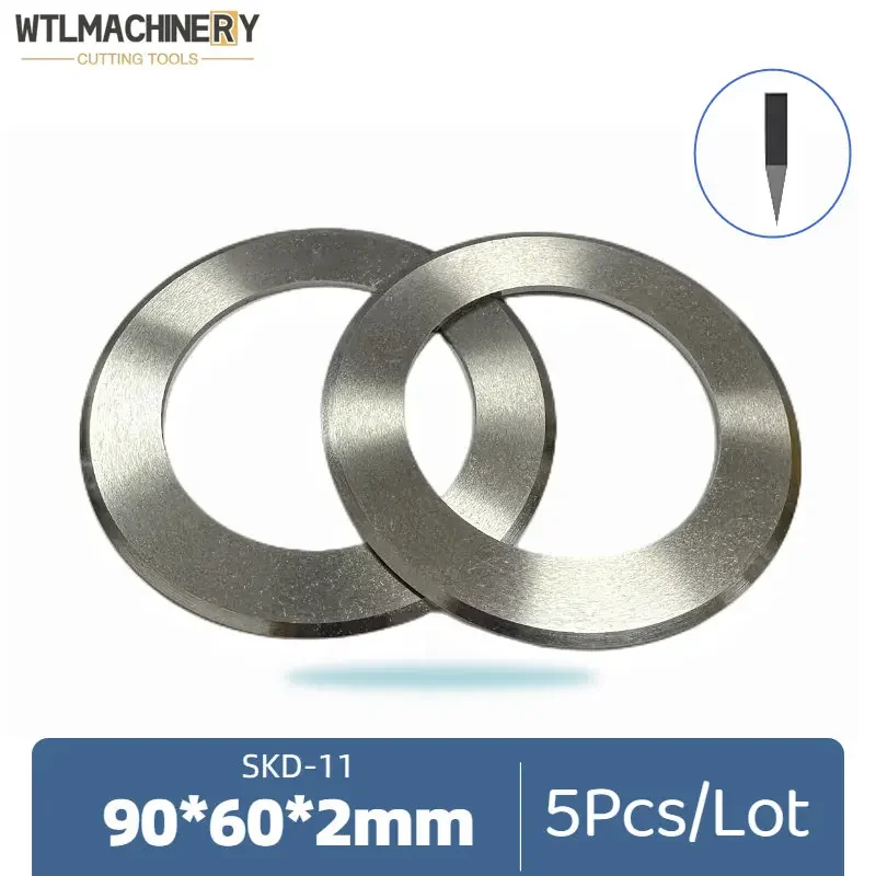 5Pcs Pneumatic Round Blade 90x60x2mm SKD11 Double Side Knife-Edge Circle Cutting Knife Rest Slitting Machine Cutting Tools
5Pcs Pneumatic Round Blade 90x60x2mm SKD11 Double Side Knife-Edge Circle Cutting Knife Rest Slitting Machine Cutting Tools