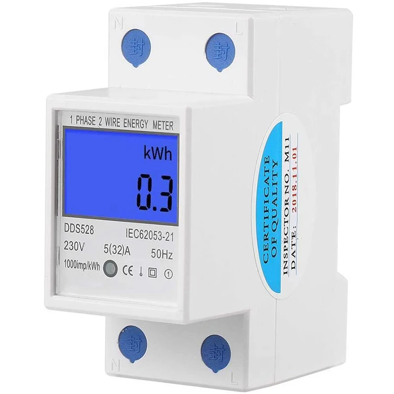 Electric Meters Kwh Meters Single Phase Energy Meter with LCD Backlight Digital Display for Measure Electric
Electric Meters Kwh Meters Single Phase Energy Meter with LCD Backlight Digital Display for Measure Electric