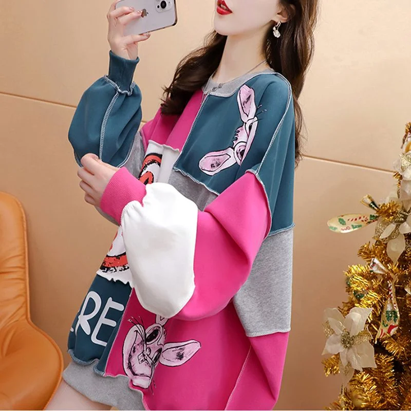 Свободная женская толстовка средней длины, новый стиль, весенний стиль, топ с длинными рукавами
Свободная женская толстовка средней длины, новый стиль, весенний стиль, топ с длинными рукавами