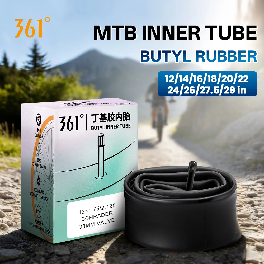 361 Degrees Bicycle Inner Tube Schrader Valve Bicycle Inner Tire Durable Wear-resistant Cycling Tube for MTB Folding Bike Parts
361 Degrees Bicycle Inner Tube Schrader Valve Bicycle Inner Tire Durable Wear-resistant Cycling Tube for MTB Folding Bike Parts