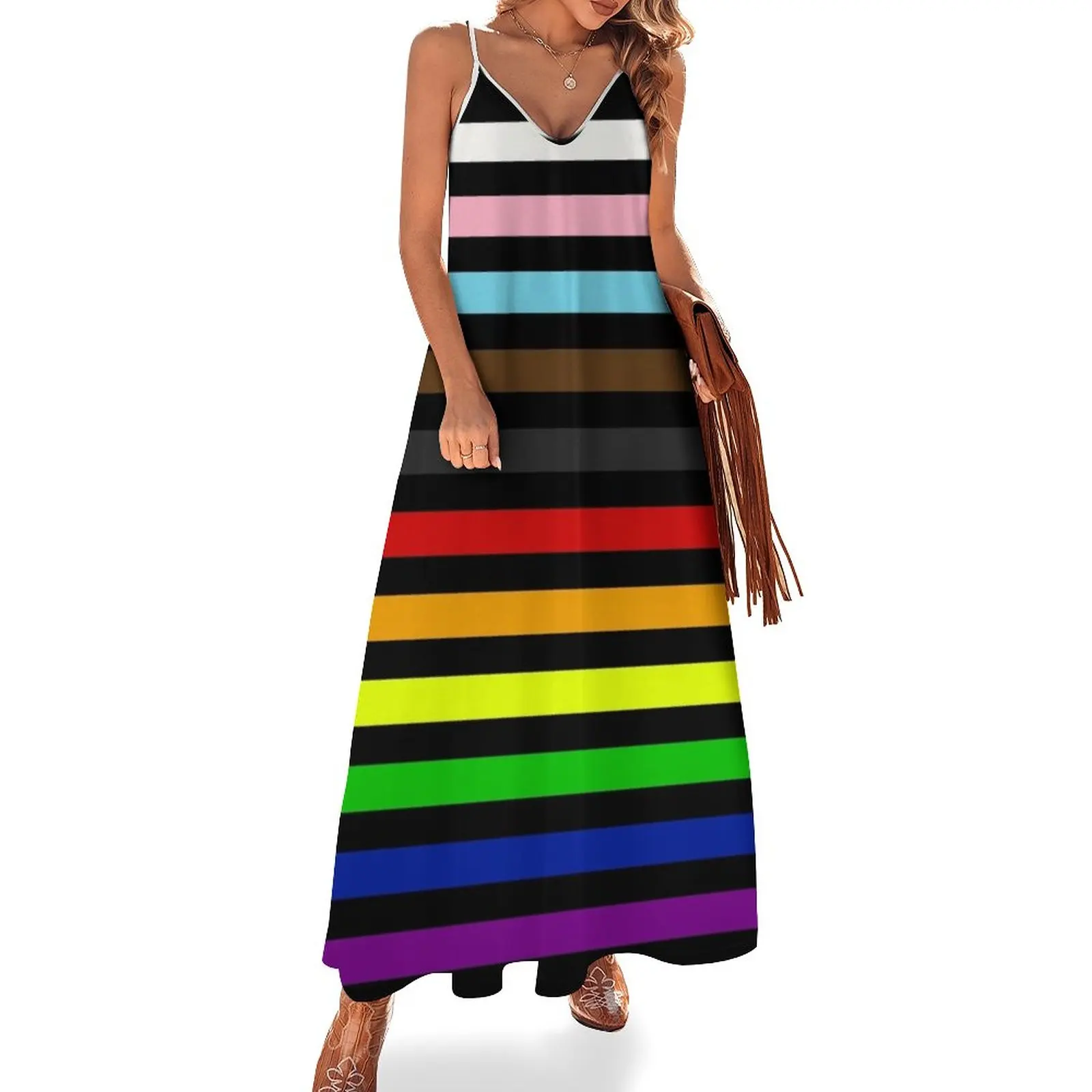 Progressive Pride Flag Stripes Sleeveless Dress evening dresses women party dresses women loose summer dress
Progressive Pride Flag Stripes Sleeveless Dress evening dresses women party dresses women loose summer dress