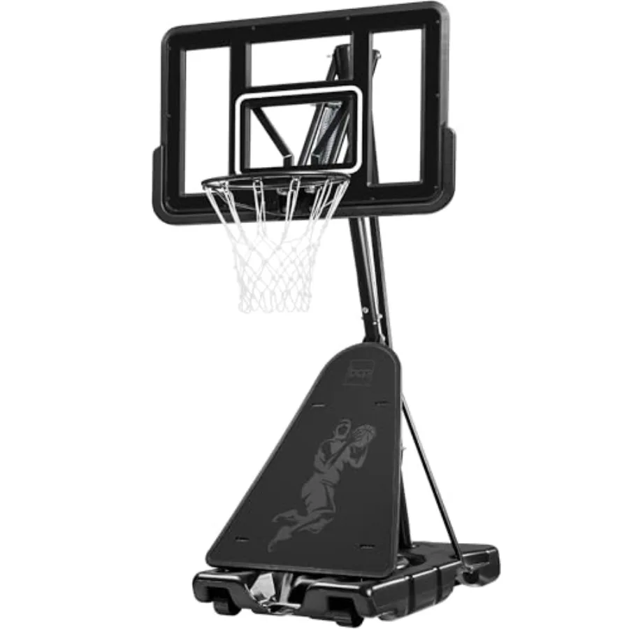 Portable basketball hoop with adjustable regulation height, shatterproof backboard, ball return system, and base gel for outdoo
Portable basketball hoop with adjustable regulation height, shatterproof backboard, ball return system, and base gel for outdoo